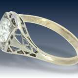 Ring: antiker, filigran gefertigter Diamant/Goldschmiedering, Handarbeit um 1900, Wertgutachten über 6400€ - фото 2