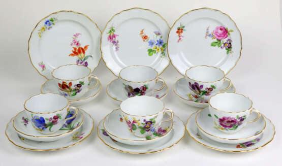 Meissen 6 Kaffeegedecke *Blume 3* - фото 1