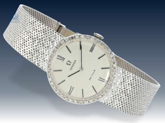 Armbanduhr: seltene vintage Herrenuhr mit hochwertigem Diamantbesatz, Omega De Ville, 70er Jahre - фото 2