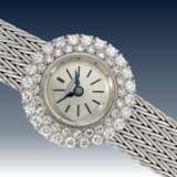 Armbanduhr: schwere vintage Damenuhr, feine Markenuhr von Universal Geneve, aus 18K Weißgold - Foto 1