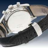 Armbanduhr: großer, sportlicher Edelstahl-Chronograph, Daniel JeanRichard Bressel GMT Ref. 54112, limitiert, No. 3/300, mit Box & Papieren - Foto 2
