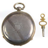 Schlüssel Taschenuhr um 1880 Silber - фото 2
