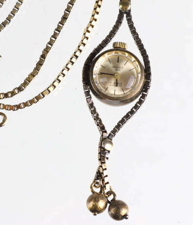 vergoldete Umhänger Uhr Silber - фото 1
