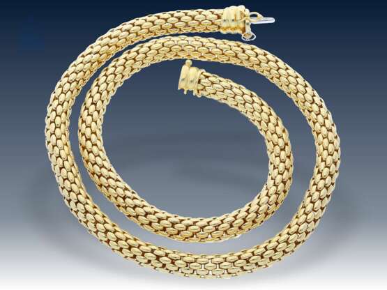 Kette/Collier: modernes, ehemals sehr teures, italienisches Goldschmiede-Collier, Markenschmuck aus dem Hause Fope, 18K Gold - фото 1