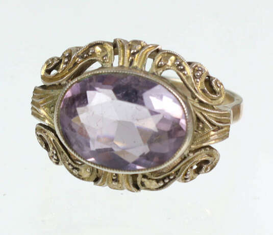 Art Deko Amethyst Ring Silber - фото 1