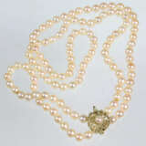 lange Akoya Perlenkette mit Clip - photo 1