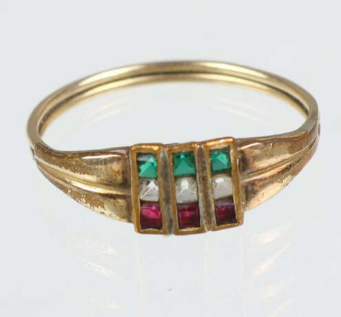 Tricolore Ring Gelbgold 333 - фото 1