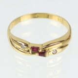 Rubin Ring mit Brillanten Gelbgold 750 - photo 1