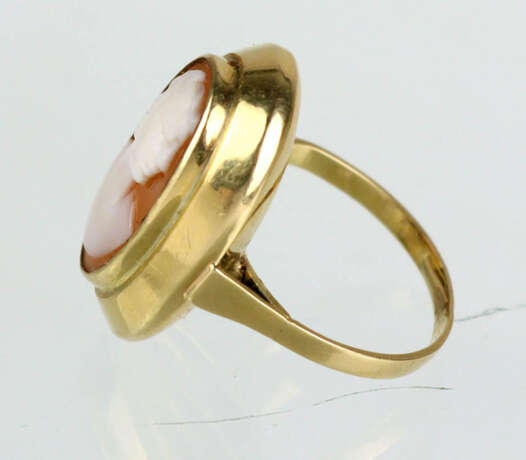 Kamee Ring Gelbgold 585 - photo 2