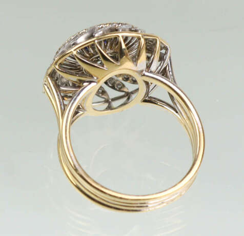 Saphir Diamant Ring Gelbgold/WG 750 - фото 3