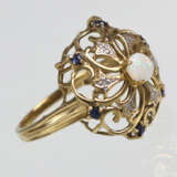 Opal Diamant Saphir Ring Gelbgold 375 - photo 2