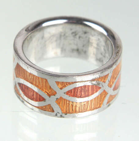 Design Emaille Ring Silber - photo 1