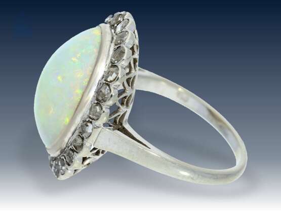 Ring: sehr wertvoller Opal/Diamantring, vermutlich um 1950 - photo 2