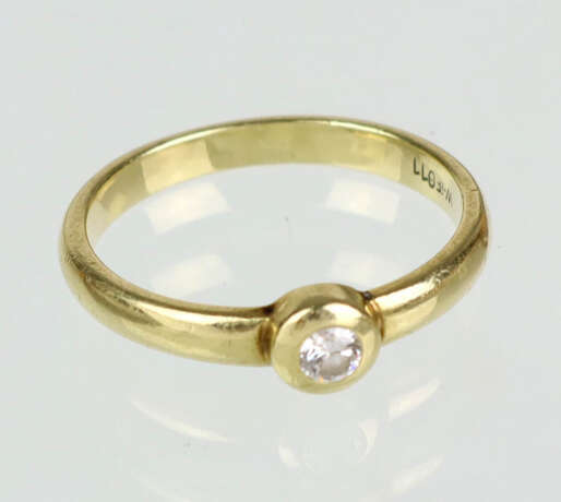 Brillant Solitär Ring Gelbgold 585 - Foto 1