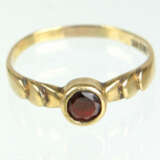 Granat Ring Gelbgold 333 - Foto 1