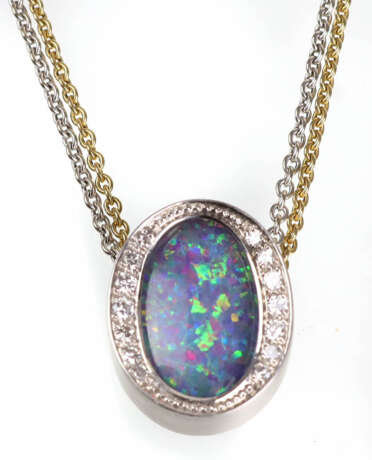 Design Opal Diamant Collier Weissgold 585/GG 750 - Foto 1