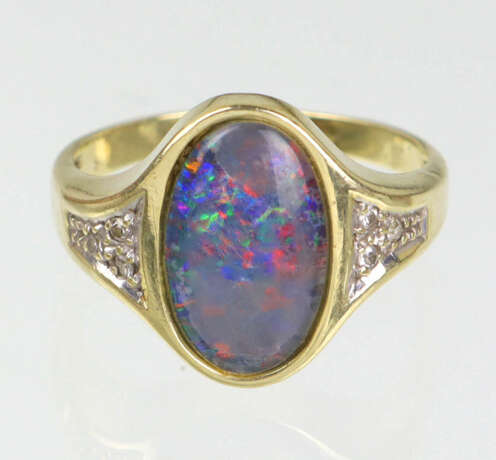 Opal Diamant Ring Gelbgold 585 - фото 2