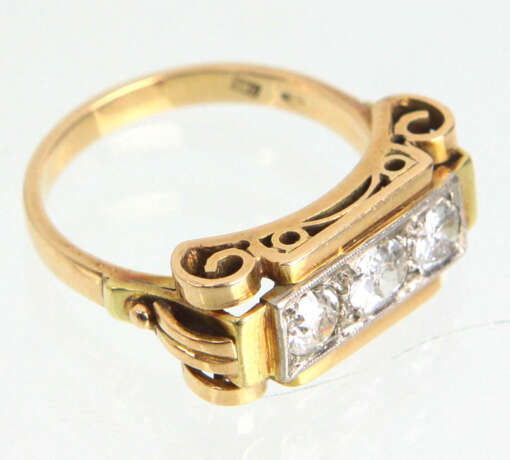 Art Deko Diamant Ring 0,75 ct. Gelbgold 585 - Foto 3