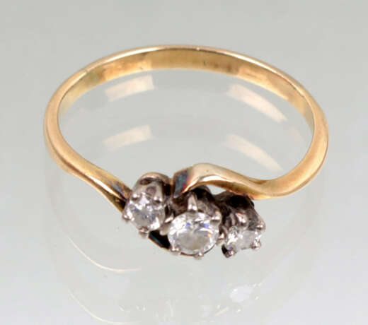 Brillant Ring - Gelbgold/WG 333 - Foto 1