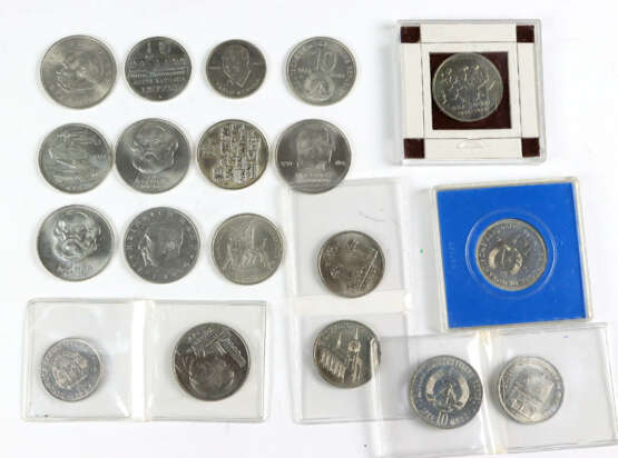 20 Gedenkmünzen DDR 1978/89 unter anderem - Foto 1