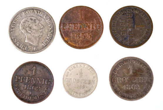 Hannover 6 Kleinmünzen bis 1862 - Foto 1