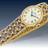 Armbanduhr: sehr seltene, vintage Damenuhr von Baume & Mercier Geneve Ref.38233 mit emailliertem Armband und Originalbox, ca.1975 - Foto 1