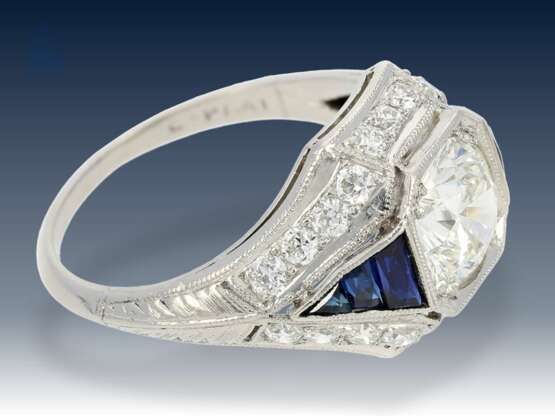 Ring: sehr wertvoller antiker Diamantring, vermutlich aus der Zeit des Art déco - Foto 2