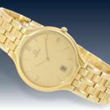 Armbanduhr: elegante, hochwertige Omega Herrenuhr in 18k Gold, mit Originalpapieren von 1996 - photo 1
