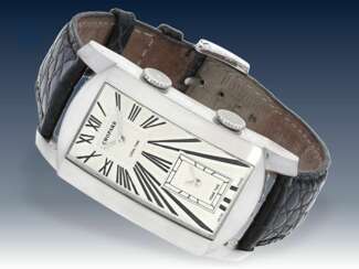 Armbanduhr: ehemals sehr teure, weißgoldene Armbanduhr, Chopard "Dual Tec" mit 2 getrennten Werken für 2 Zeitzonen