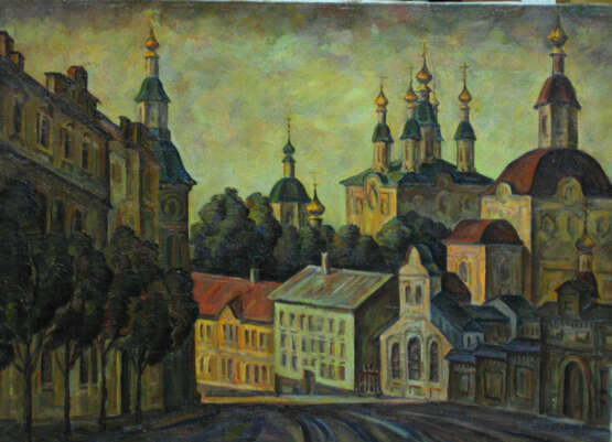 Peinture design «Vieux Smolensk», Toile, Peinture à l'huile, Réalisme, Peinture de paysage, 1989 - photo 1