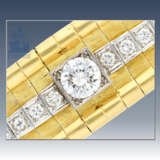 Armband: schweres und sehr hochwertiges Brillant-Armband, 2,01ct in Spitzenqualität, Mittelstein 1,05ct - Foto 2