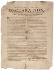 A CONTEMPOARY BROADSIDE EDITION OF THE DECLARATION OF INDEPE...