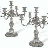 Gorham Manufacturing. A PAIR OF AMERICAN SILVER FIVE-LIGHT LARGE CANDELABRA - photo 1
