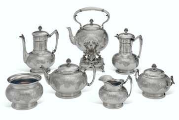 AN AMERICAN SEVEN-PIECE TEA AND COFFEE SERVICE