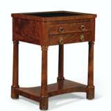 A CLASSICAL MARBLE-INSET MAHOGANY WORK TABLE - фото 1