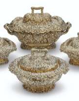 A SUITE OF FOUR MATCHING AMERICAN SILVER-GILT TUREENS