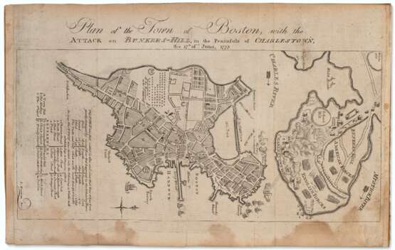 TWO CONTEMPORARY MAPS OF BOSTON AND NEW YORK AT WAR - photo 2