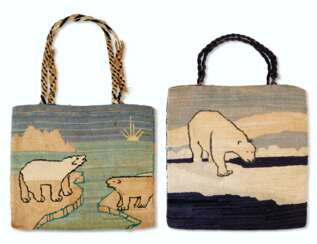 TWO HOOKED HANDBAGS