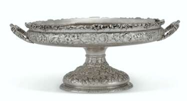 AN AMERICAN SILVER TWO-HANDLED CENTERPIECE BOWL