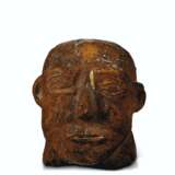 A GLAZED STONEWARE 'GROTESQUE' HEAD OF A MAN - photo 1