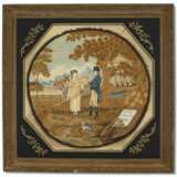 A SILK AND WATERCOLOR-ON-SILK NEEDLEWORK PICTURE DEPICTING A... - фото 2