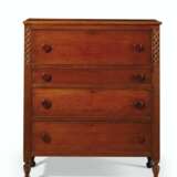 A FEDERAL CARVED CHERRYWOOD CHEST-OF-DRAWERS WITH DESK - фото 2