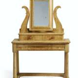 A GRAIN-PAINTED PINE DRESSING TABLE WITH LYRE-FORM MIRROR HO... - photo 1