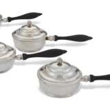 FOUR LOUIS XVI SILVER SAUCEPANS AND COVERS - фото 1