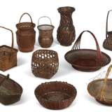 A GROUP OF TEN JAPANESE BAMBOO BASKETS - photo 1
