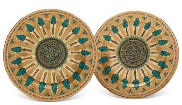 TWO RUSSIAN PORCELAIN PLATTERS FROM THE KREMLIN SERVICE