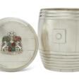A RUSSIAN SILVER AND ENAMEL BARREL-SHAPED BOX - Auction archive