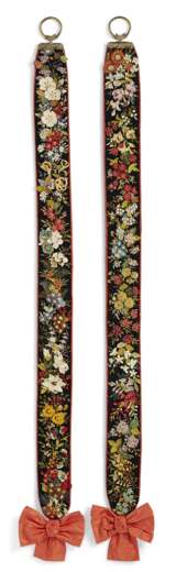 A PAIR OF VICTORIAN FELT AND EMBROIDERED BELL PULLS - photo 1