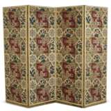 A VICTORIAN FOUR-PANEL SILK AND WOOL NEEDLEWORK SCREEN - photo 1