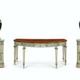 Mayhew & Ince. A SUITE OF GEORGE III CREAM AND BLUE-PAINTED MAHOGANY DINING... - фото 1